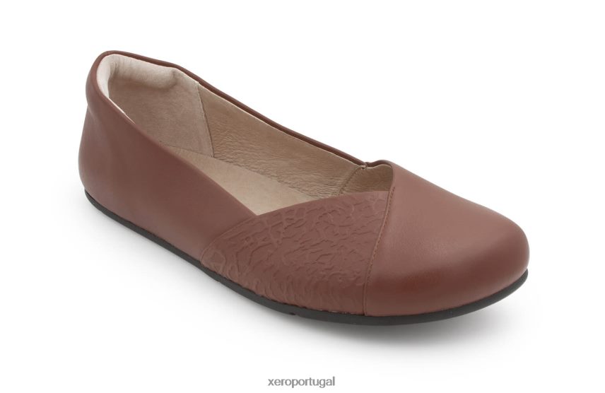 marrom Xero Shoes couro fênix – sapatilha elegante feminina Z684JJ163