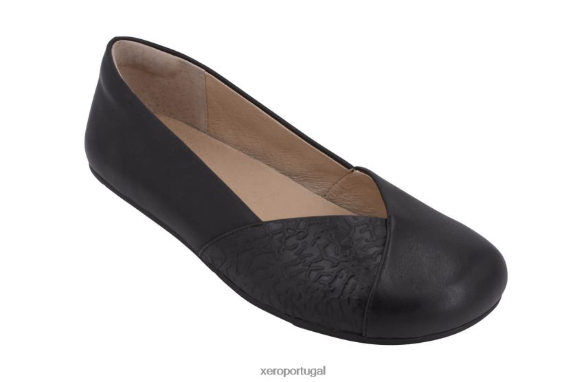 preto Xero Shoes couro fênix – sapatilha elegante feminina Z684JJ164